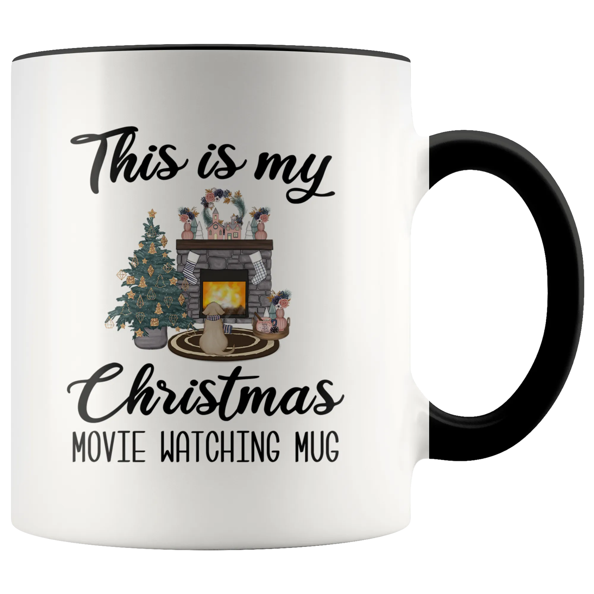 This is My Christmas Movie Watching Mug Christmas Coffee Cup Cute Holiday Mug