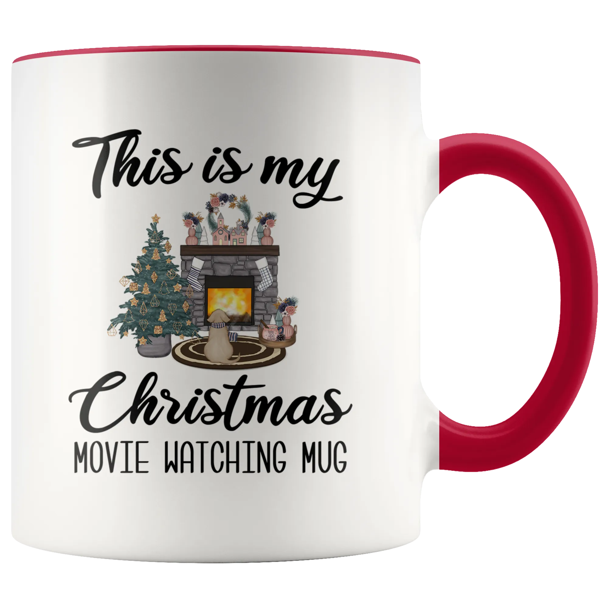 This is My Christmas Movie Watching Mug Christmas Coffee Cup Cute Holiday Mug