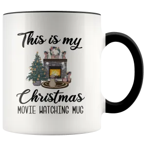 This is My Christmas Movie Watching Mug Christmas Coffee Cup Cute Holiday Mug
