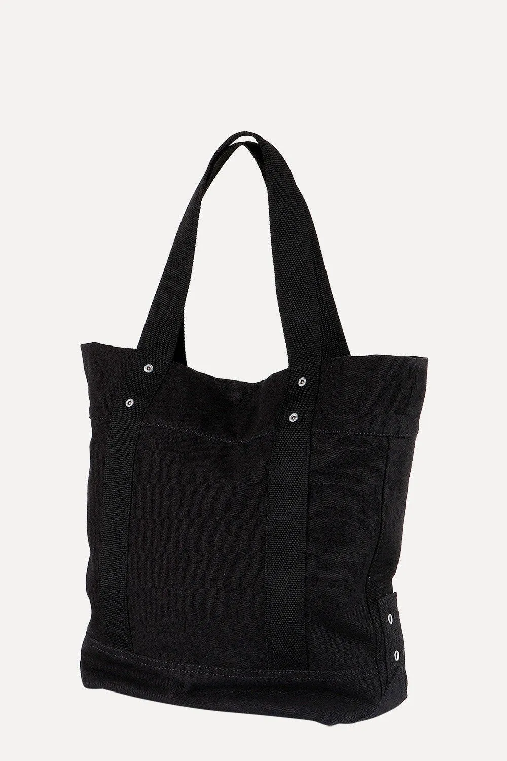 Throw In Black Canvas Tote Bag