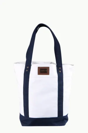 Throw In White Canvas Tote Bag