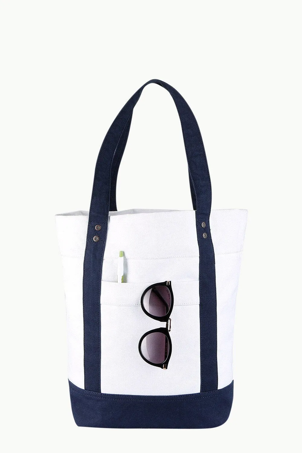 Throw In White Canvas Tote Bag