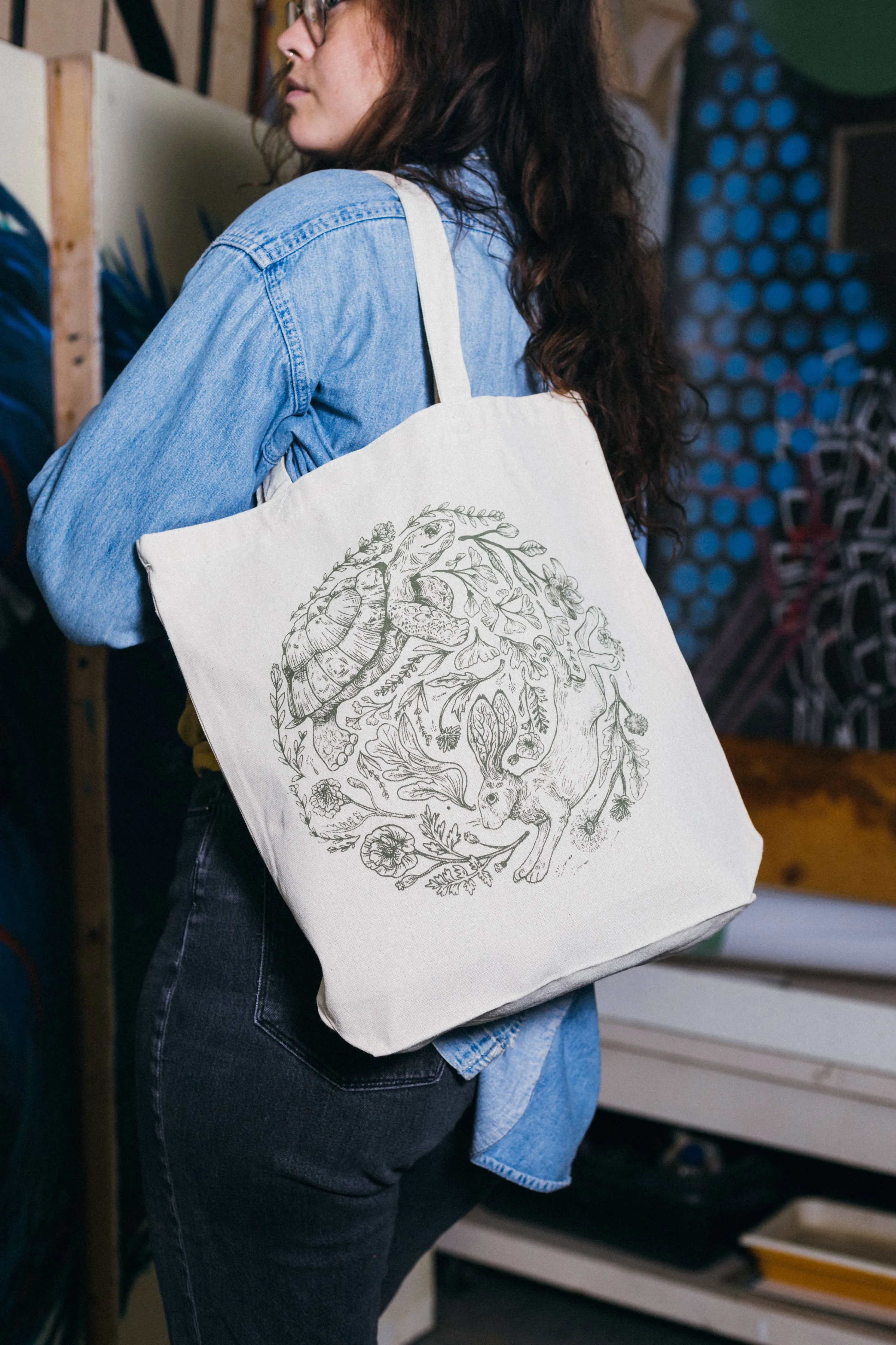 Tortoise & The Hare Tote Bag