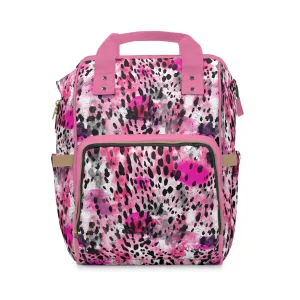 Trendy Cow Print Diaper Backpack - Durable Baby Bag with Unique Cow Pattern, Spacious Nappy Bag for Fashion-Forward Parents