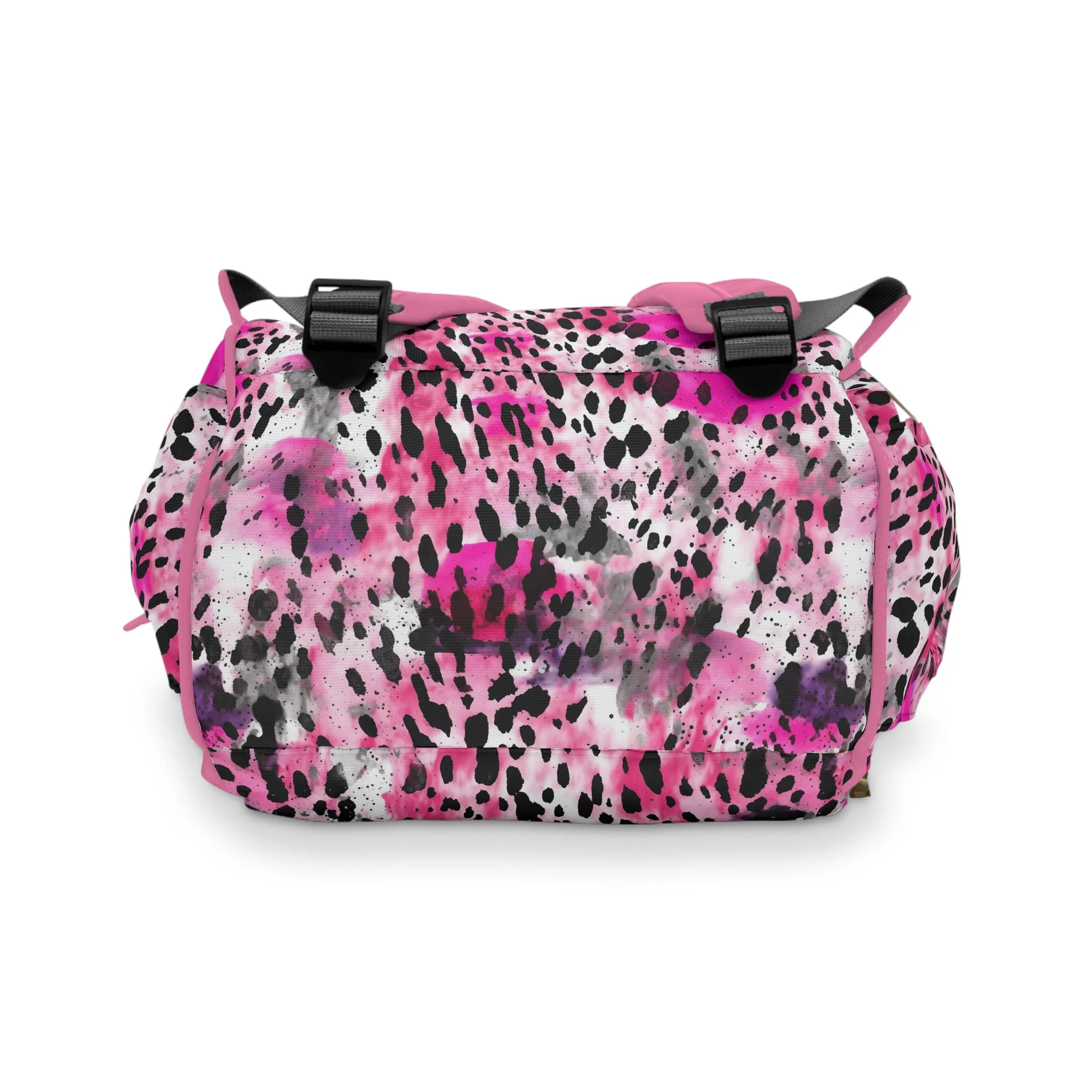 Trendy Cow Print Diaper Backpack - Durable Baby Bag with Unique Cow Pattern, Spacious Nappy Bag for Fashion-Forward Parents