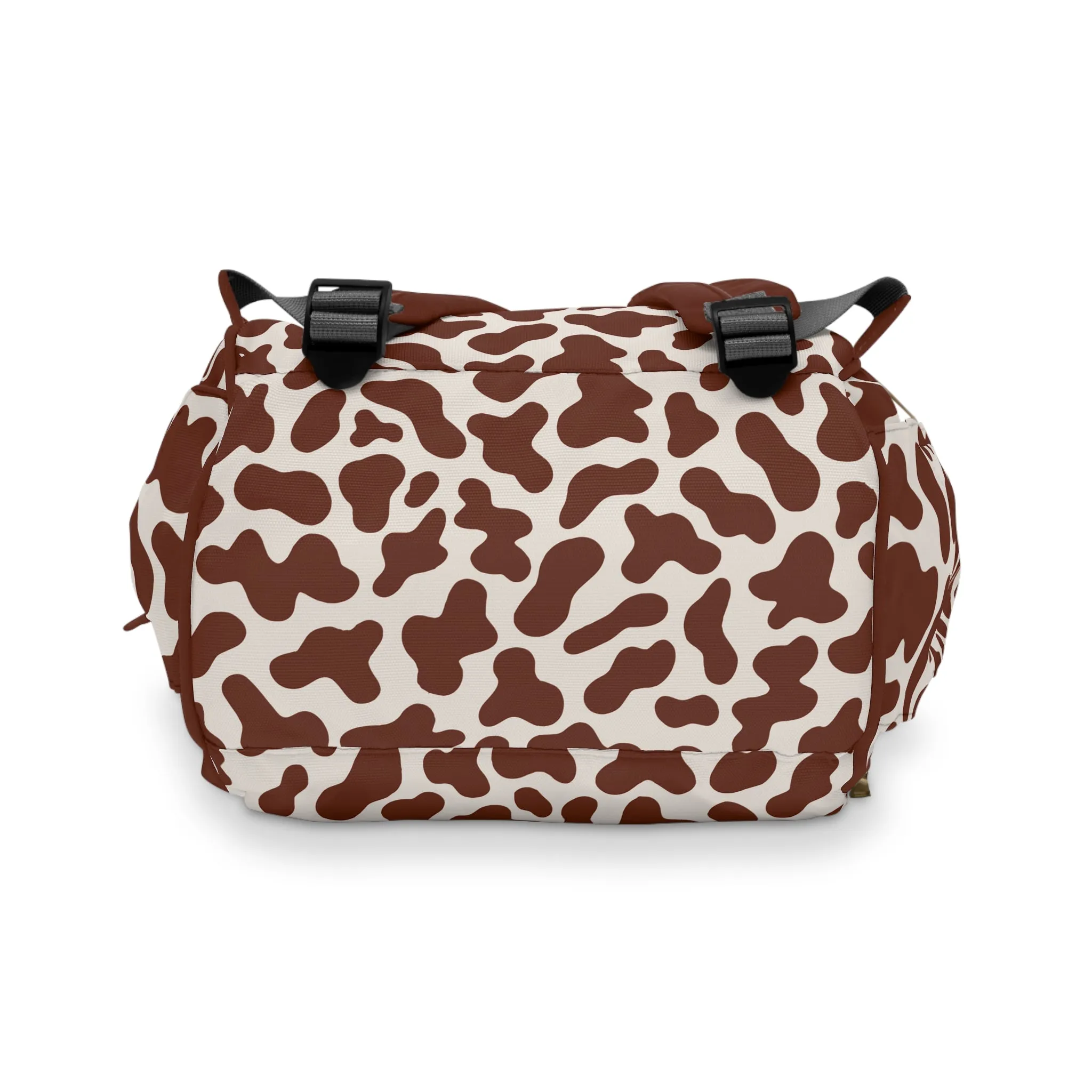 Trendy Cow Print Diaper Backpack - Durable Baby Bag with Unique Cow Pattern, Spacious Nappy Bag for Fashion-Forward Parents
