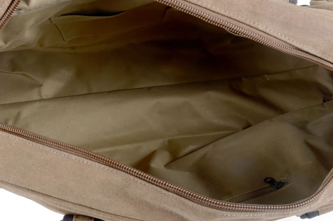 Troop Classic Brown Canvas Travel Duffel Holdall