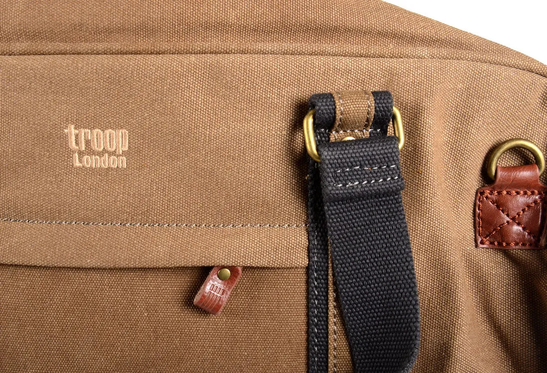 Troop Classic Brown Canvas Travel Duffel Holdall
