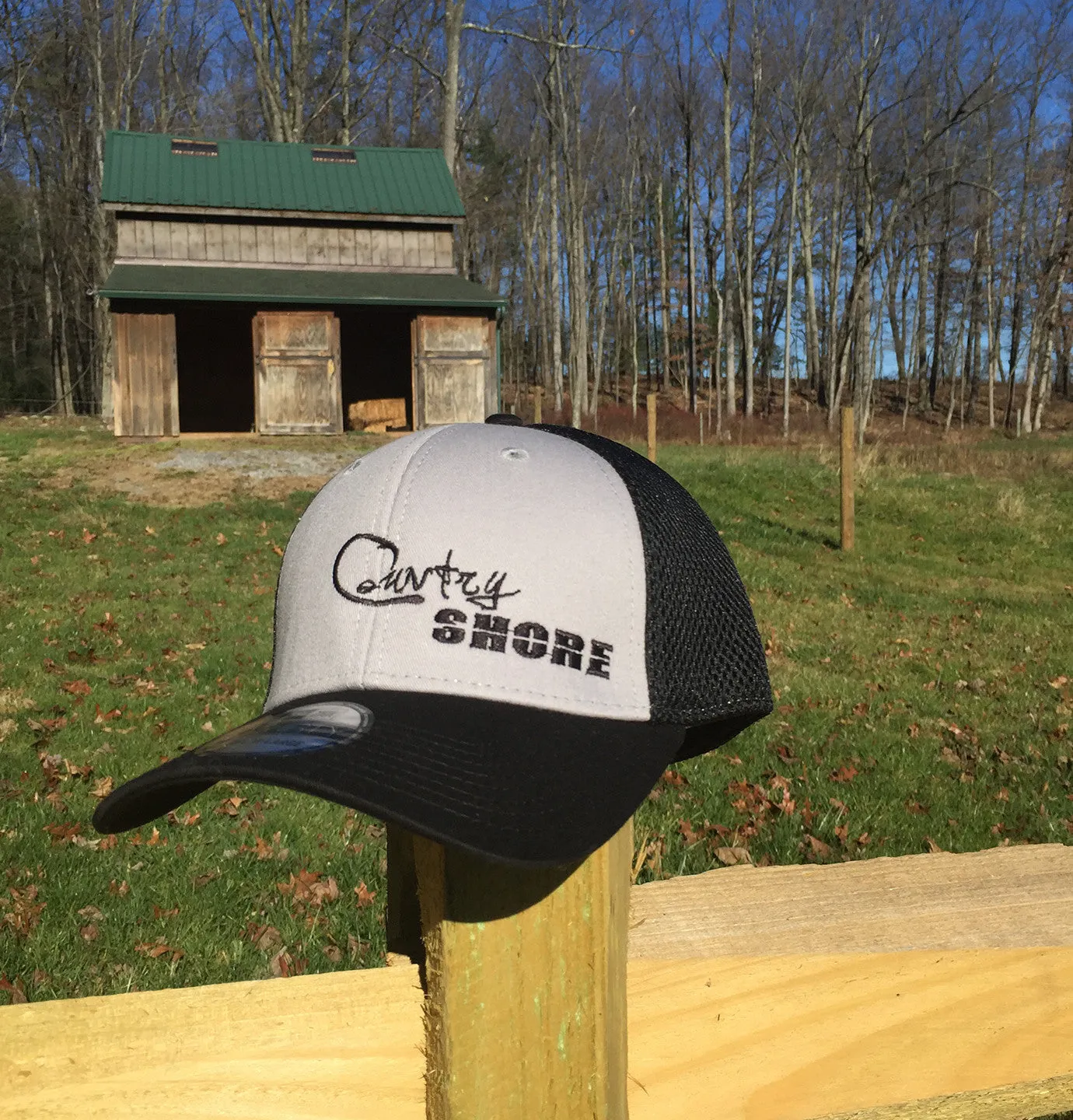 Trucker Stretch Hat - Gray and Black Signature Series