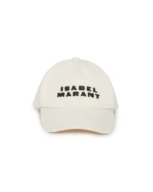 Tyron Logo Canvas Hat in Ecru/Black