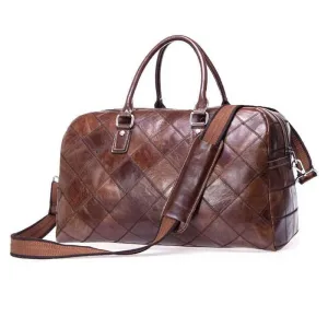 Unisex Genuine  Soft Leather Travel Bag
