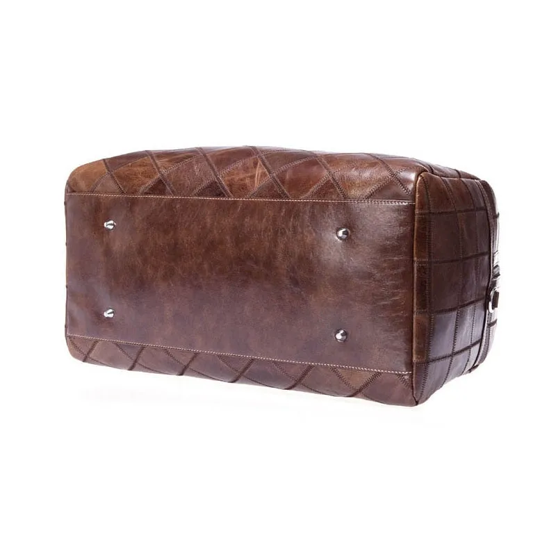 Unisex Genuine  Soft Leather Travel Bag