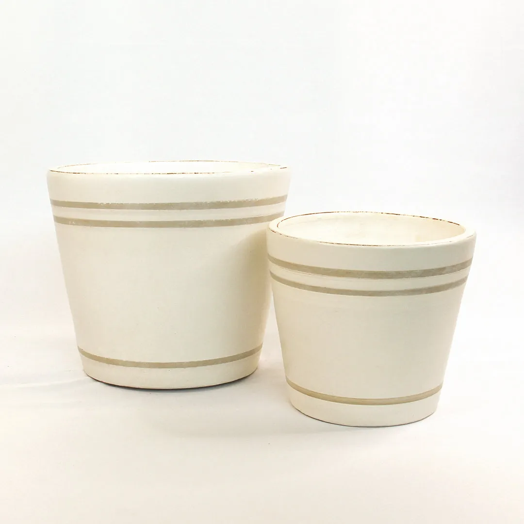 Urban Oasis Lani Stripe Pot Oyster 300mM