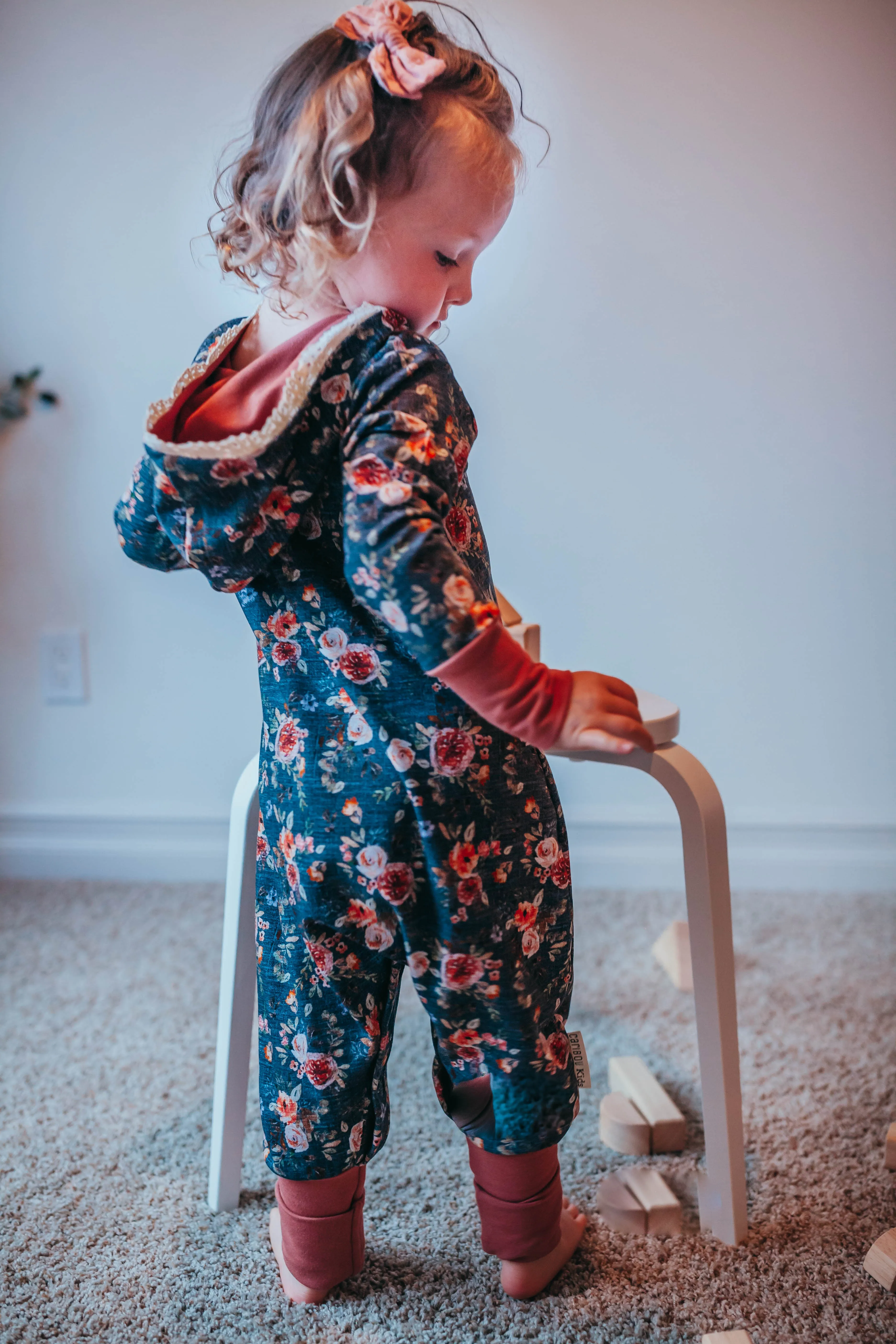 Vintage Floral Bamboo Romper