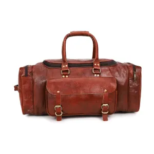 Vintage Leather Sports Gym Duffel Bag