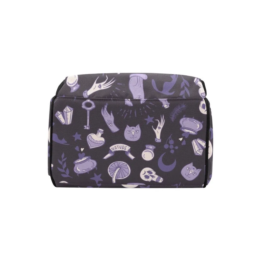 Vintage Mushroom Skull Backpack Goth Baby Stuff Goth Baby Bag Creepy Cute Pastel Witchy Nappy Bag Spooky Emo Diaper Bag Witchy Mom Baby Gear