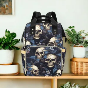 Vintage Skull Diaper Bag, Dark Anatomy Diaper Bag, Whimsigoth Baby Accessories, Dark Academia Baby Bag Alternative Mom Backpack Diaper Bag