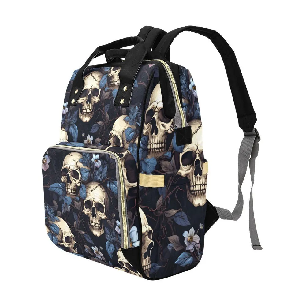 Vintage Skull Diaper Bag, Dark Anatomy Diaper Bag, Whimsigoth Baby Accessories, Dark Academia Baby Bag Alternative Mom Backpack Diaper Bag