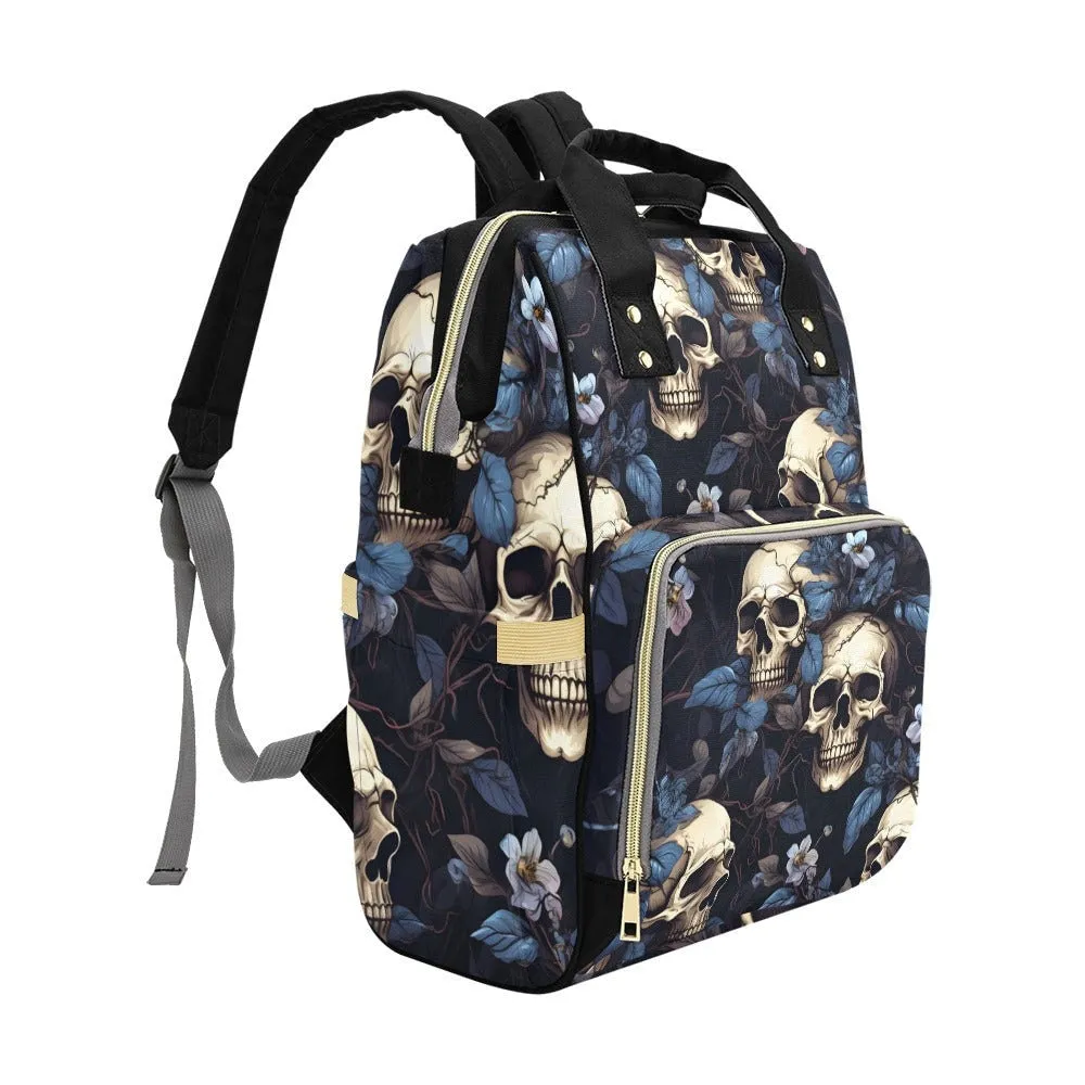 Vintage Skull Diaper Bag, Dark Anatomy Diaper Bag, Whimsigoth Baby Accessories, Dark Academia Baby Bag Alternative Mom Backpack Diaper Bag