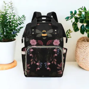 Vintage Woodland Diaper Bag, Dark Nature Diaper Backpack, Dark Forestcore Baby Bag, Witchy Diaper Bag, Naturalist Baby Bag Goblincore Diaper