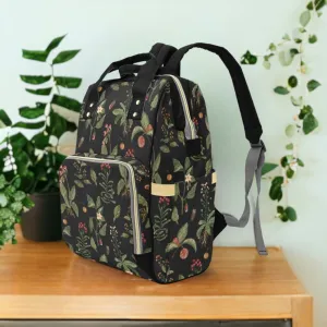 Vintage Woodland Diaper Bag, Dark Nature Diaper Backpack, Dark Forestcore Baby Bag, Witchy Diaper Bag, Naturalist Baby Bag Goblincore Diaper