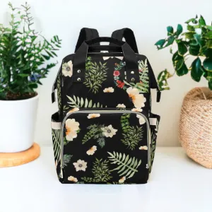 Vintage Woodland Diaper Bag, Dark Nature Diaper Backpack, Dark Forestcore Baby Bag, Witchy Diaper Bag, Naturalist Baby Bag Goblincore Diaper