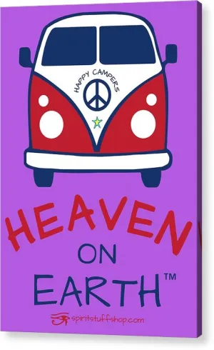 Vw Happy Camper Heaven On Earth - Acrylic Print