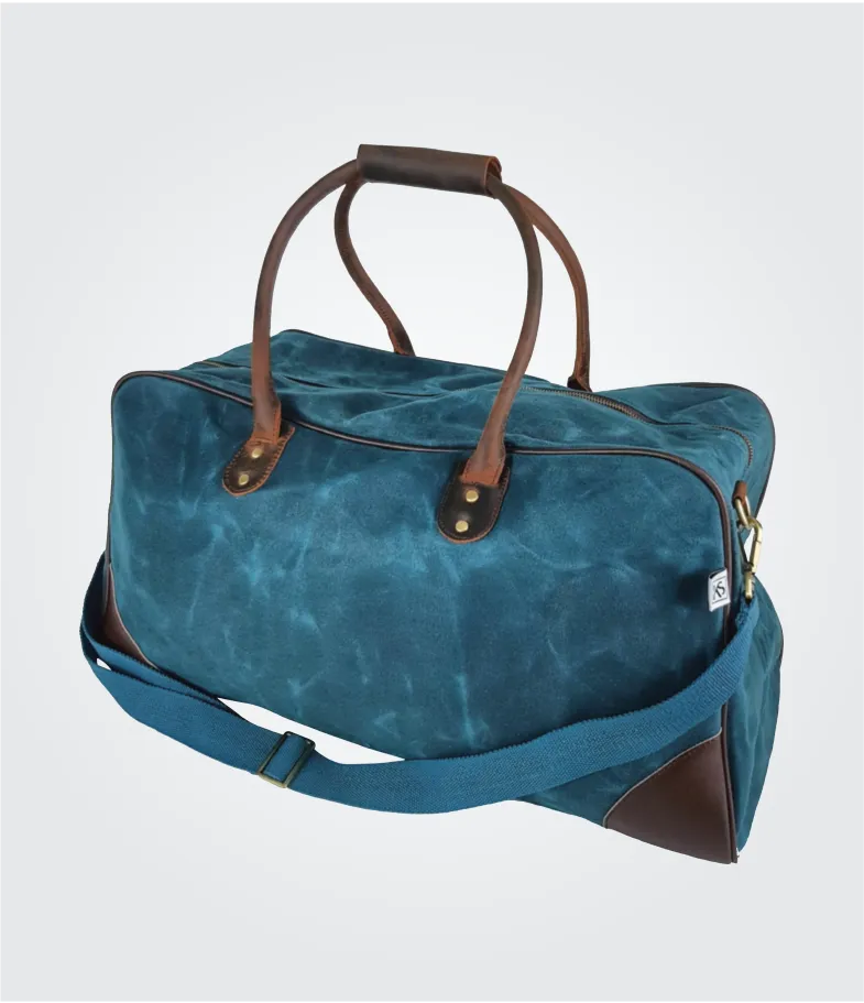 Waxed Canvas Travel Bag – Stylish Weekend Duffel for Men & Women | Water-Resistant Overnight & Business Trip Bag