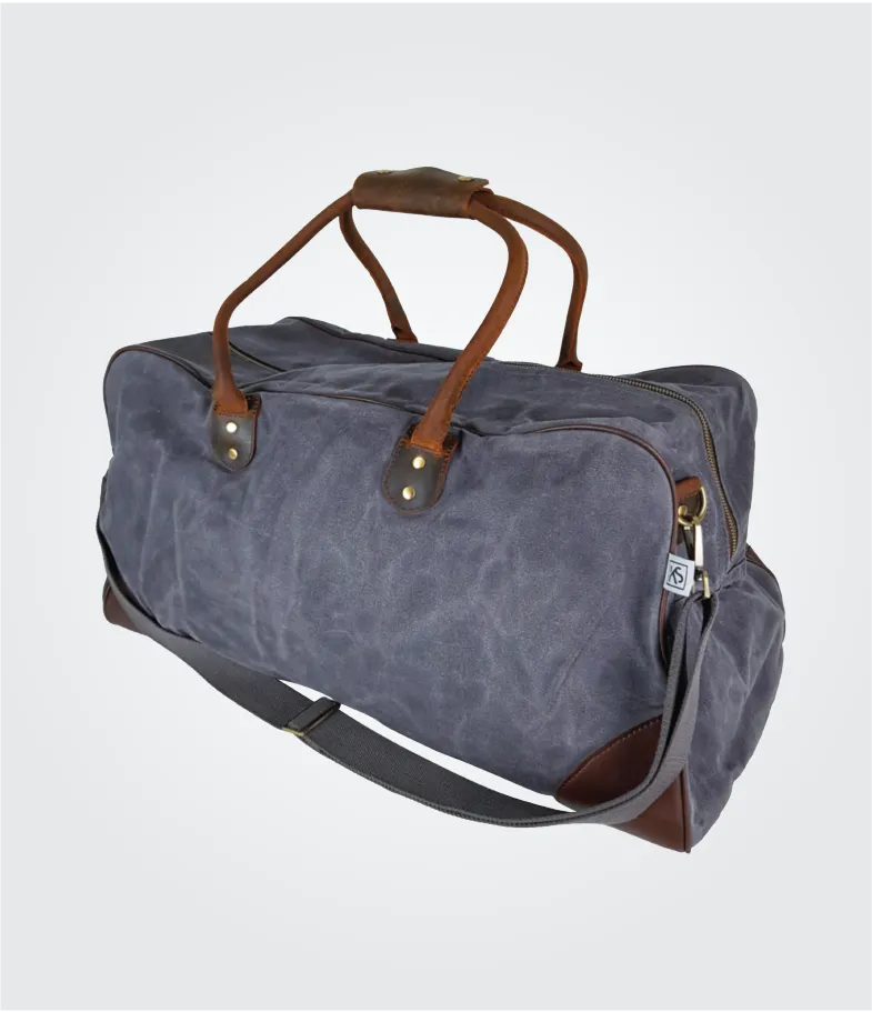 Waxed Canvas Travel Bag – Stylish Weekend Duffel for Men & Women | Water-Resistant Overnight & Business Trip Bag