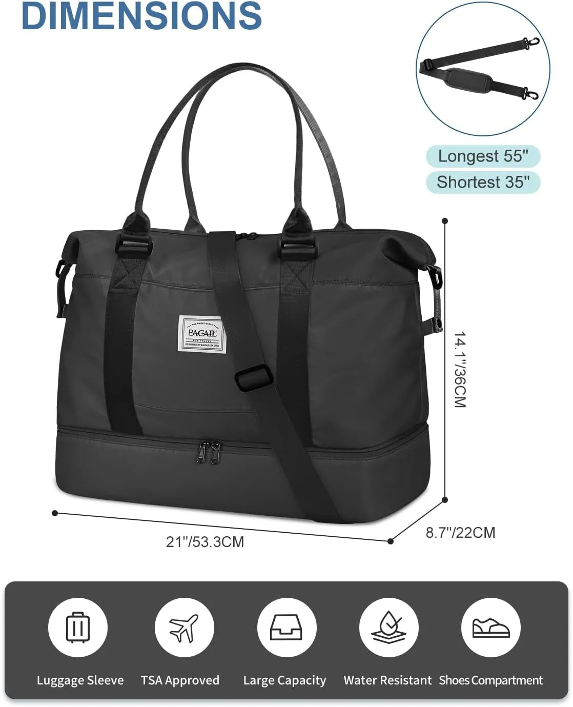 Weekend Travel Bag for Women, Gym Tote Bag, Mom Labor and Delivery Bag