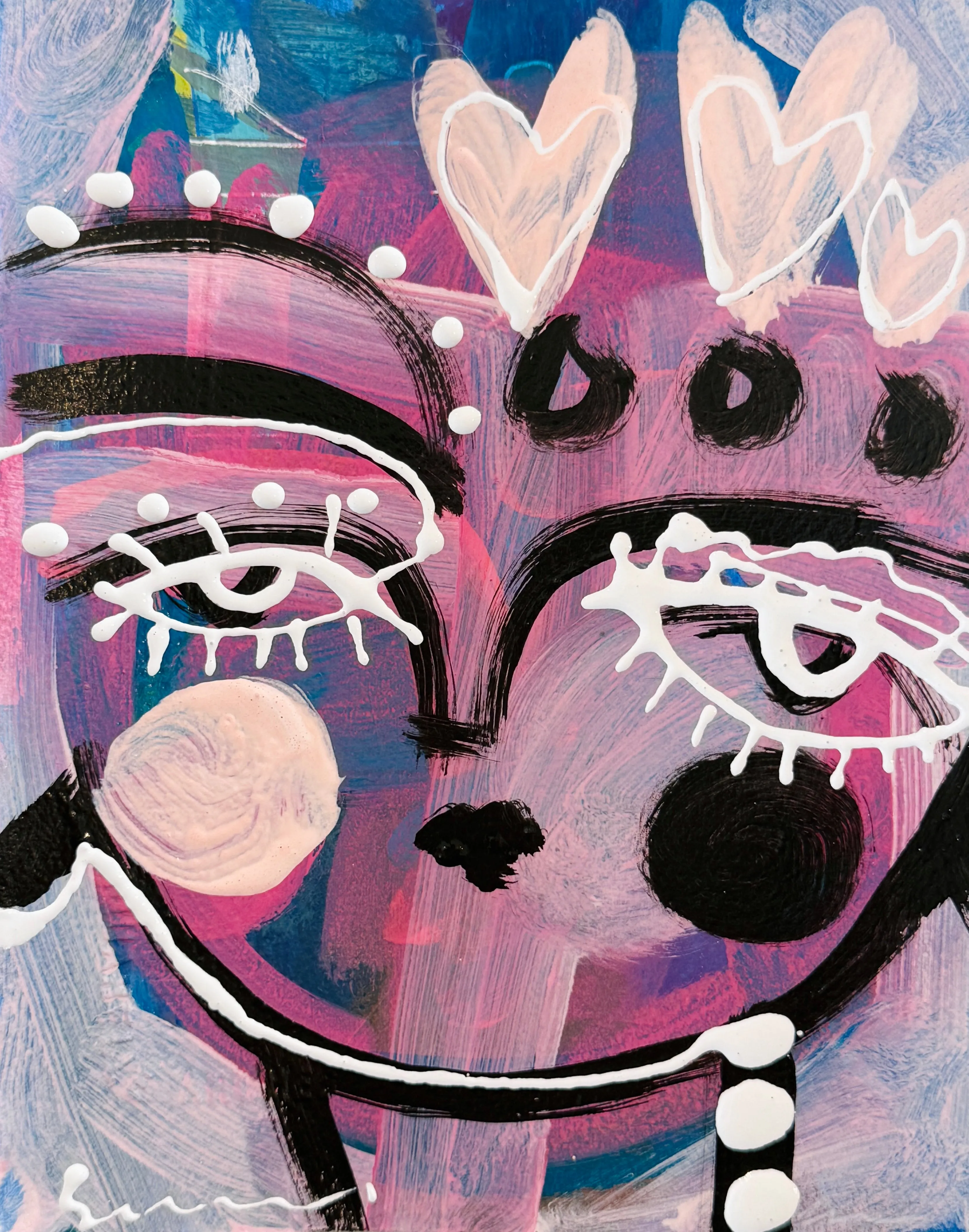White Lash Face - 7 x 5