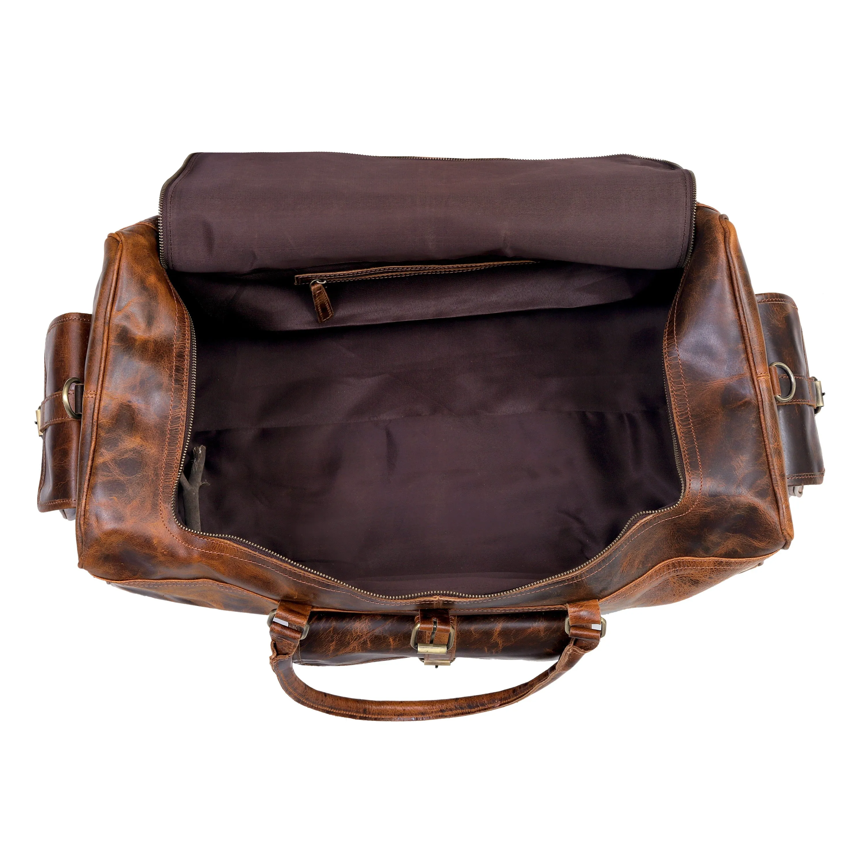 Wilder Buffalo Leather Duffel Bag for Men