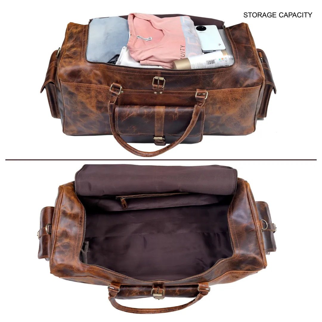 Wilder Buffalo Leather Duffel Bag for Men