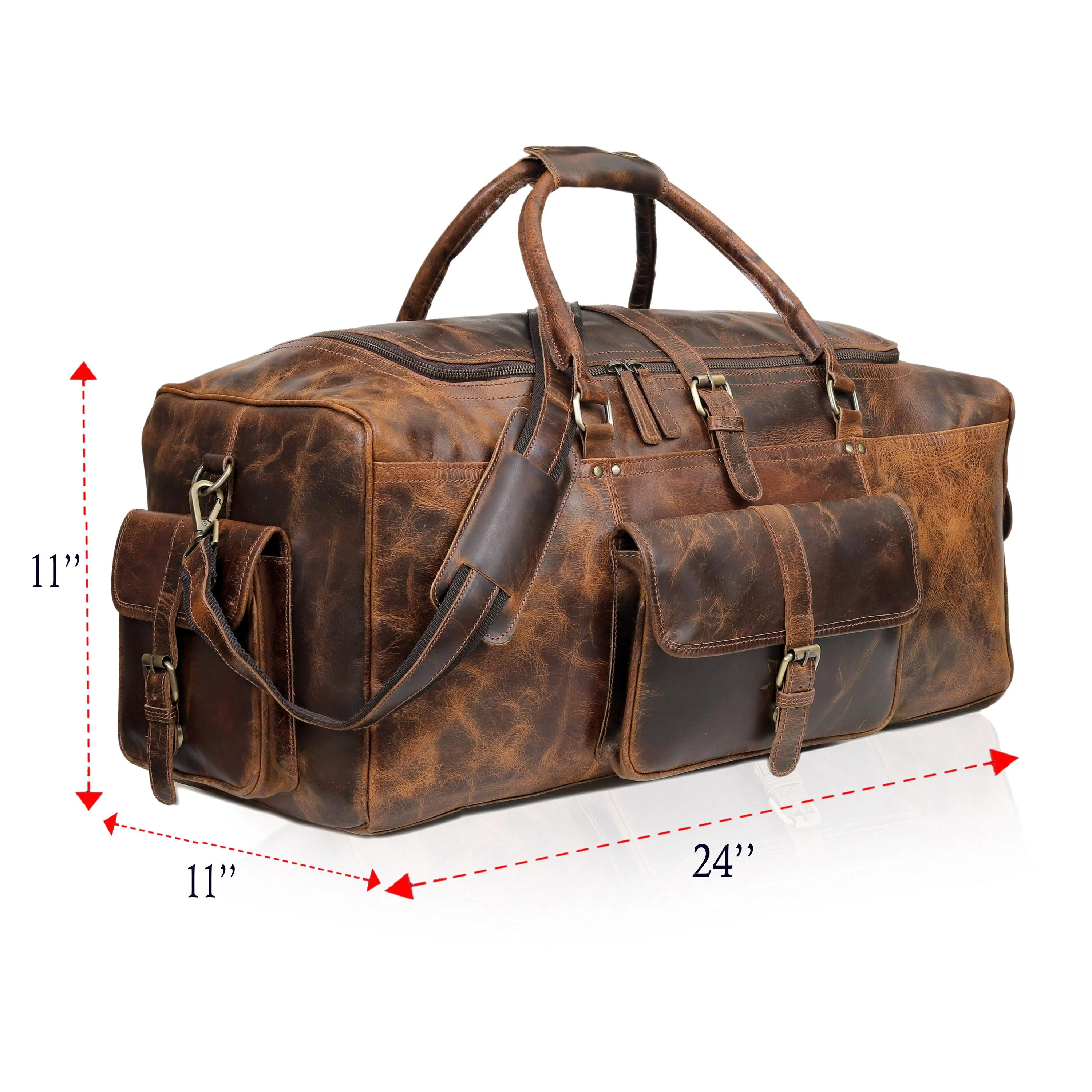 Wilder Buffalo Leather Duffel Bag for Men