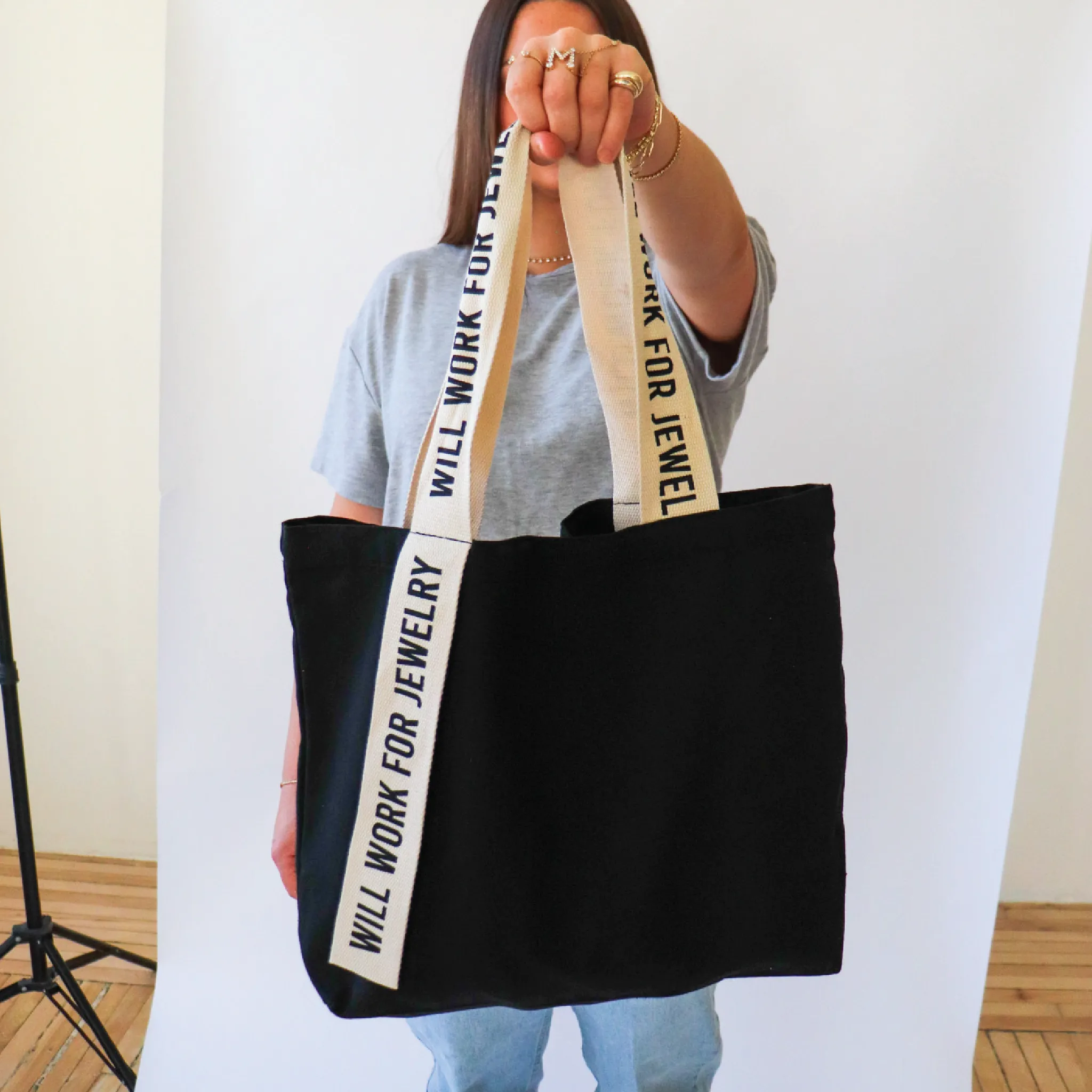 Will Work For Jewelry Tote Bag