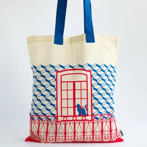 'Window Cat' Cotton Bag