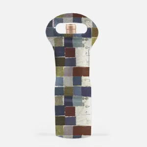 Wine Tote: Cheater Gingham Check Bluemoon