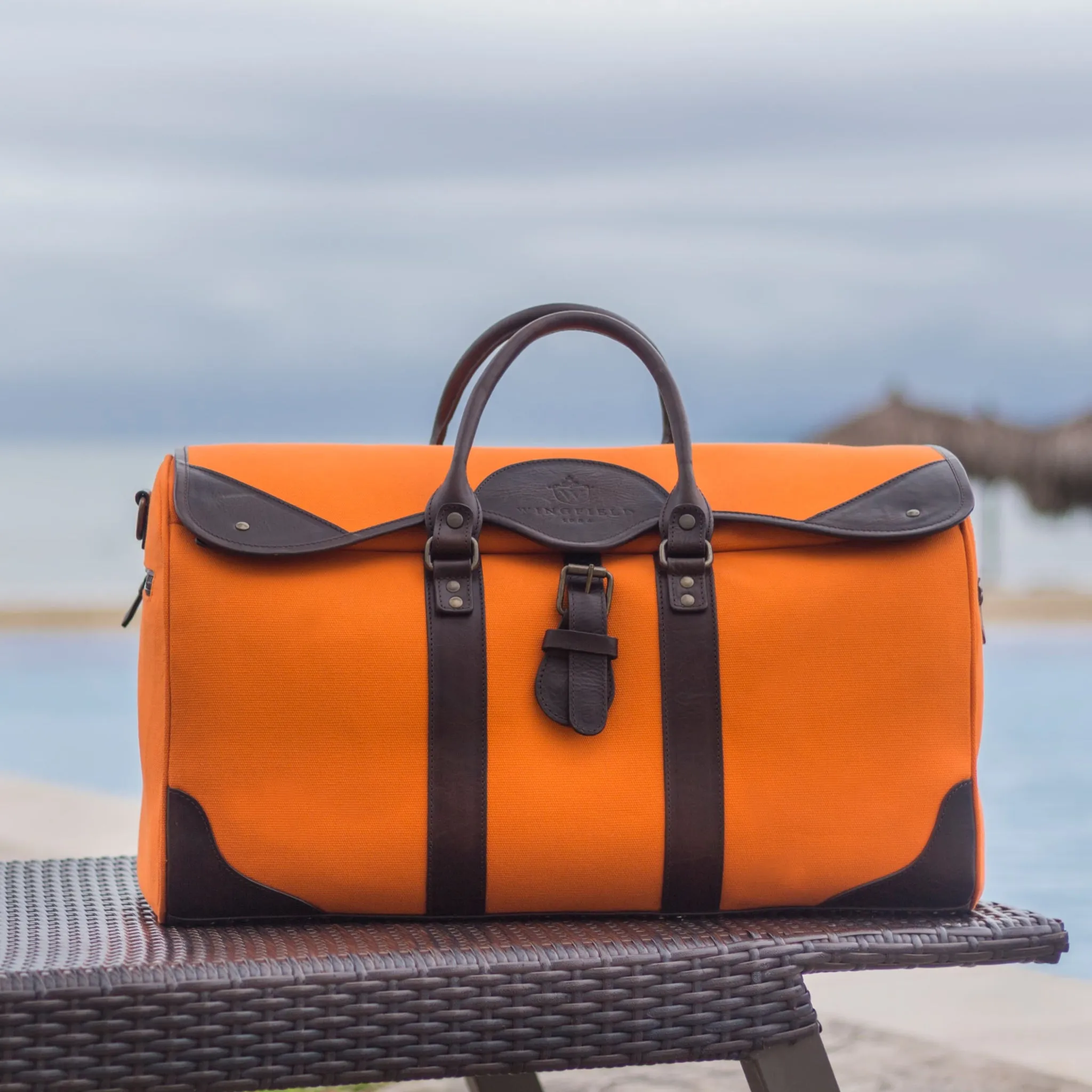 Wingfield Large Canvas & Leather Duffel Bag