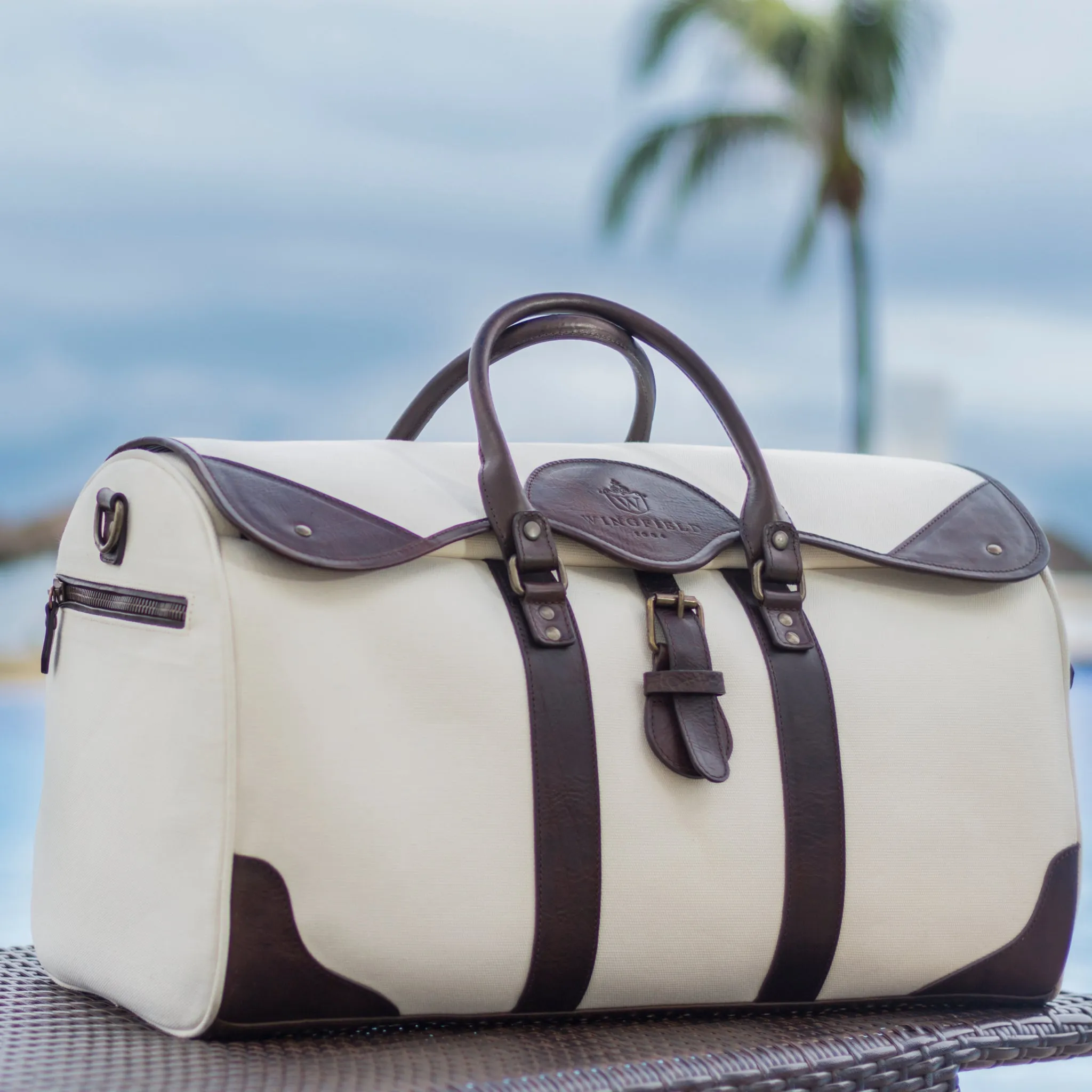 Wingfield Large Canvas & Leather Duffel Bag