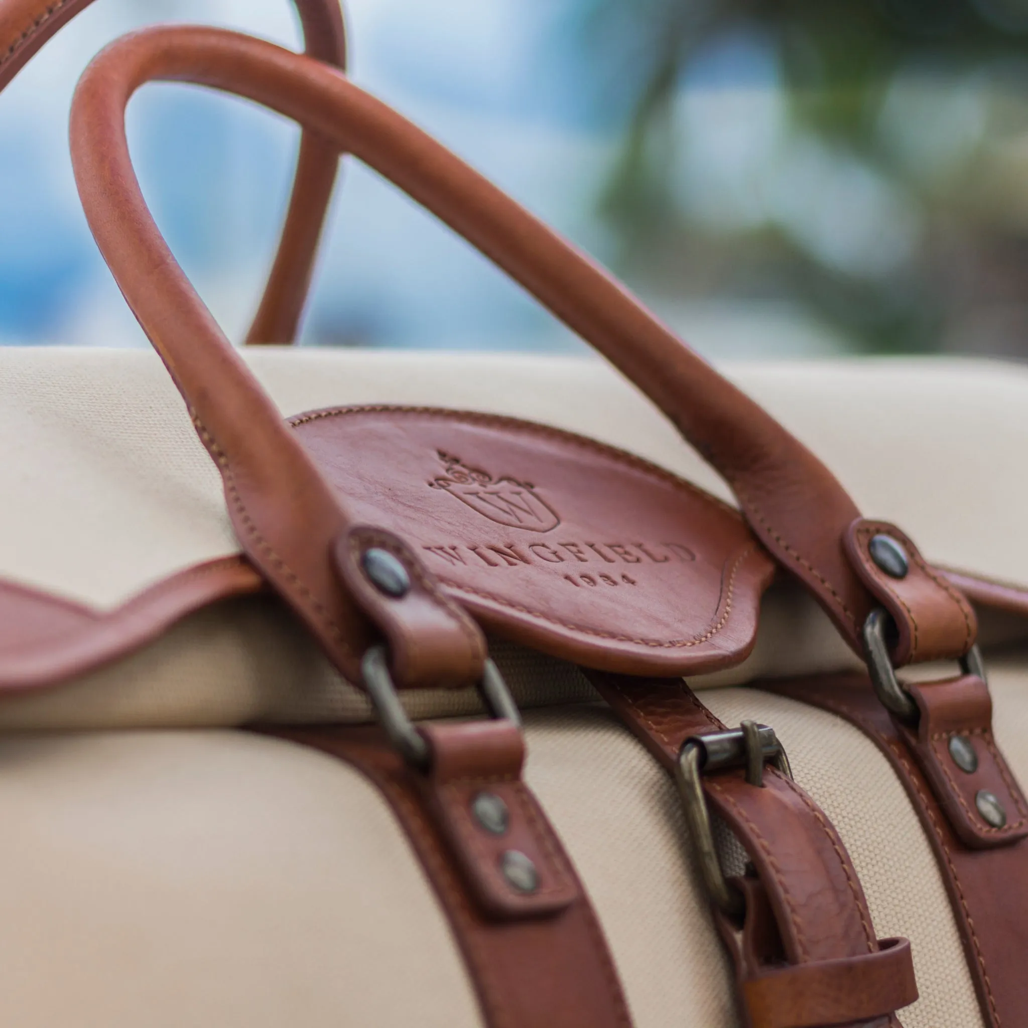 Wingfield Large Canvas & Leather Duffel Bag