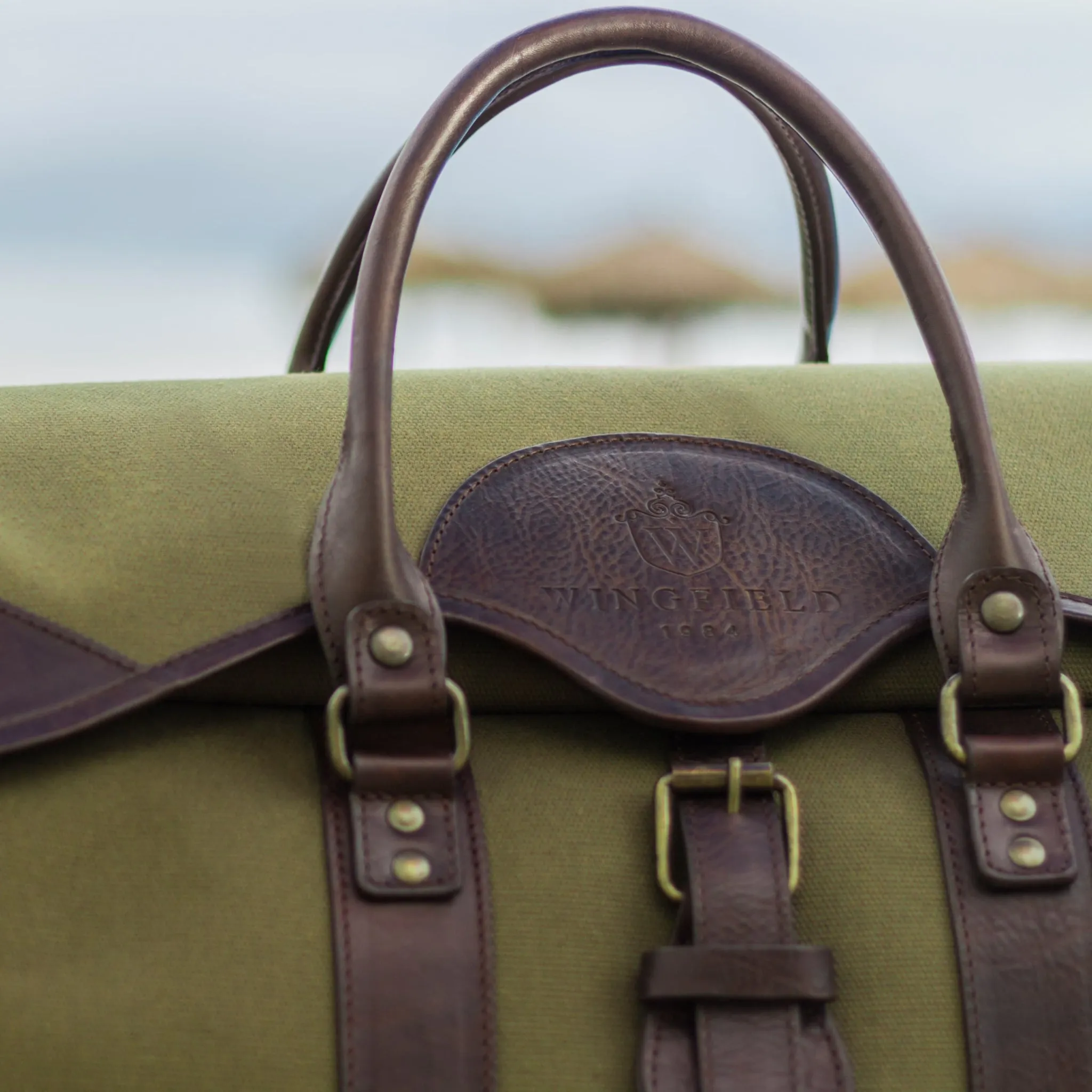 Wingfield Large Canvas & Leather Duffel Bag