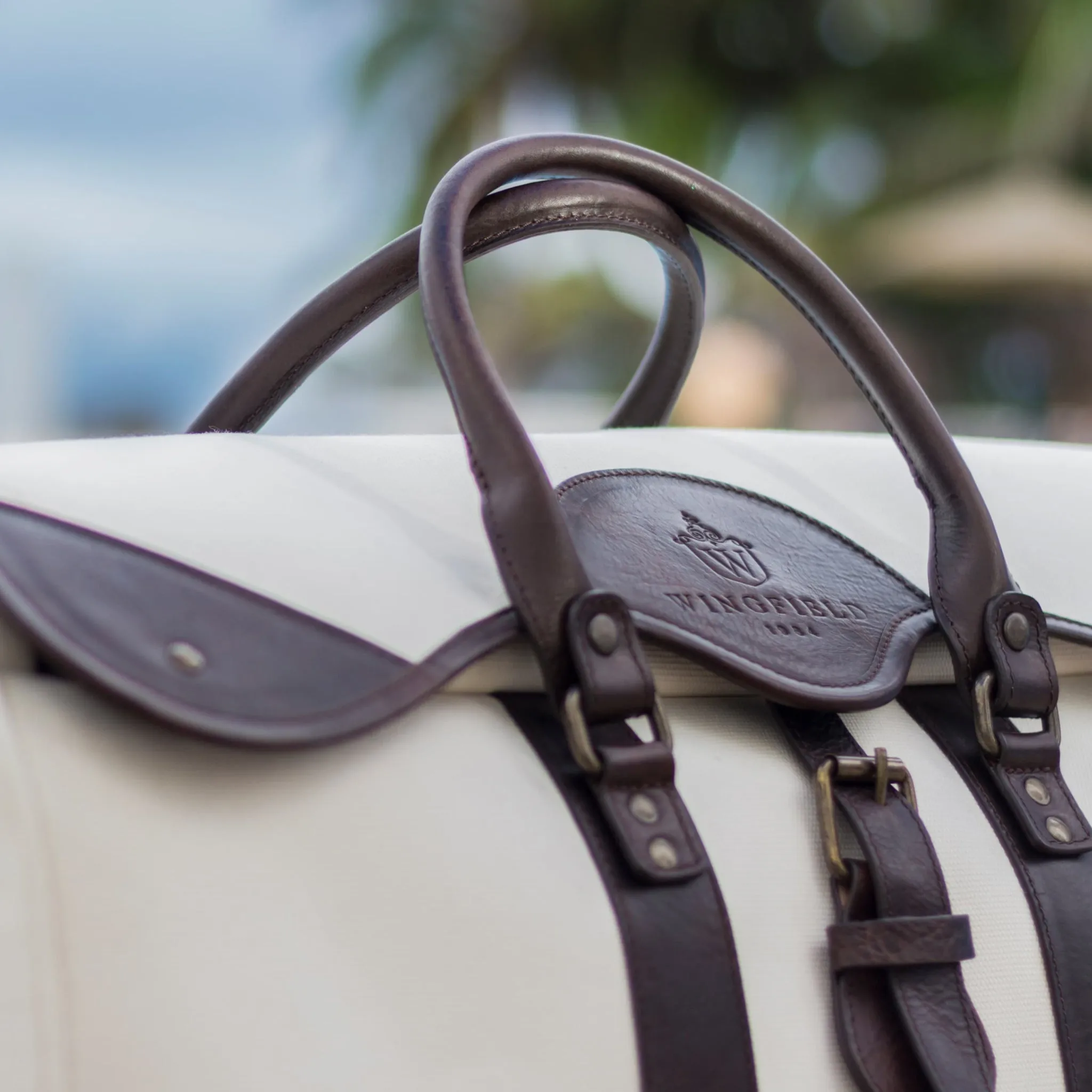 Wingfield Large Canvas & Leather Duffel Bag