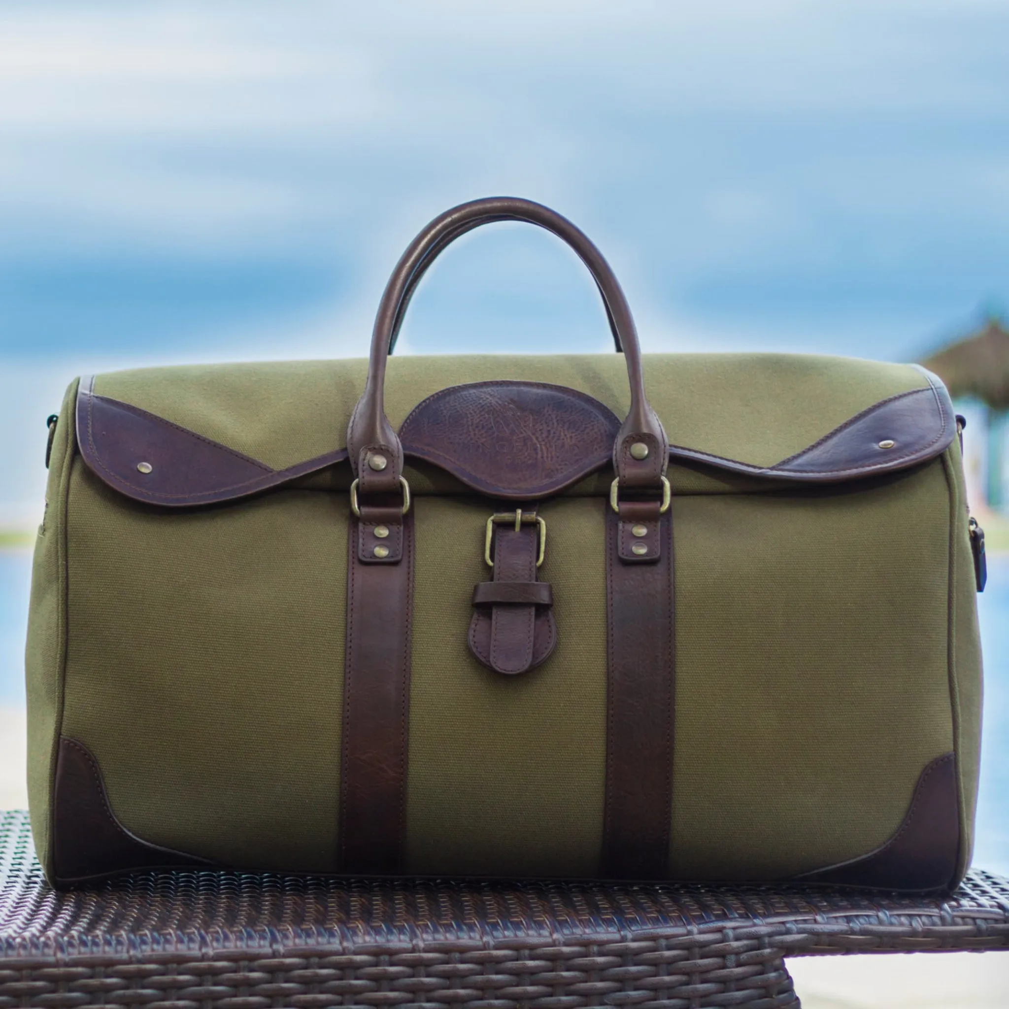 Wingfield Large Canvas & Leather Duffel Bag