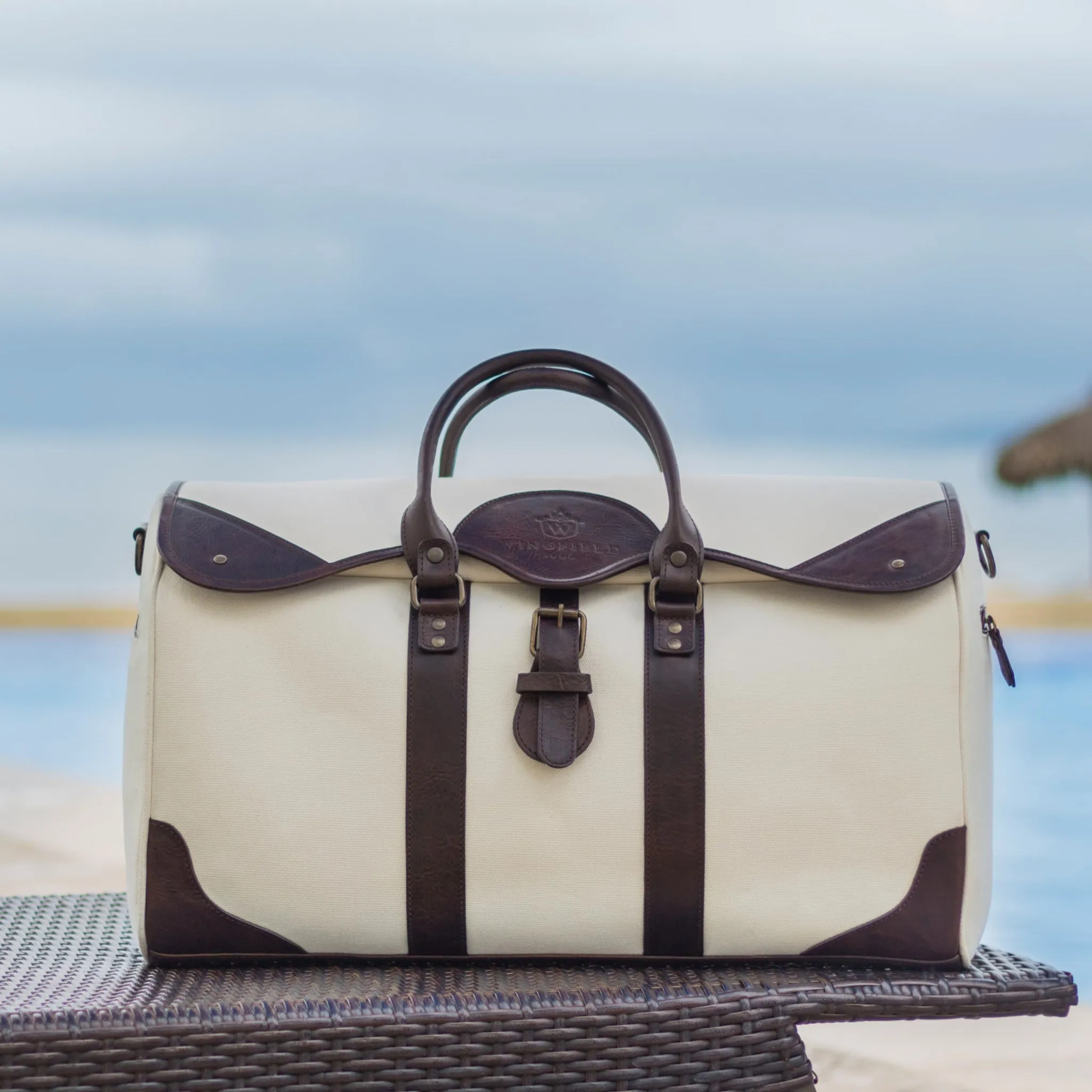 Wingfield Large Canvas & Leather Duffel Bag