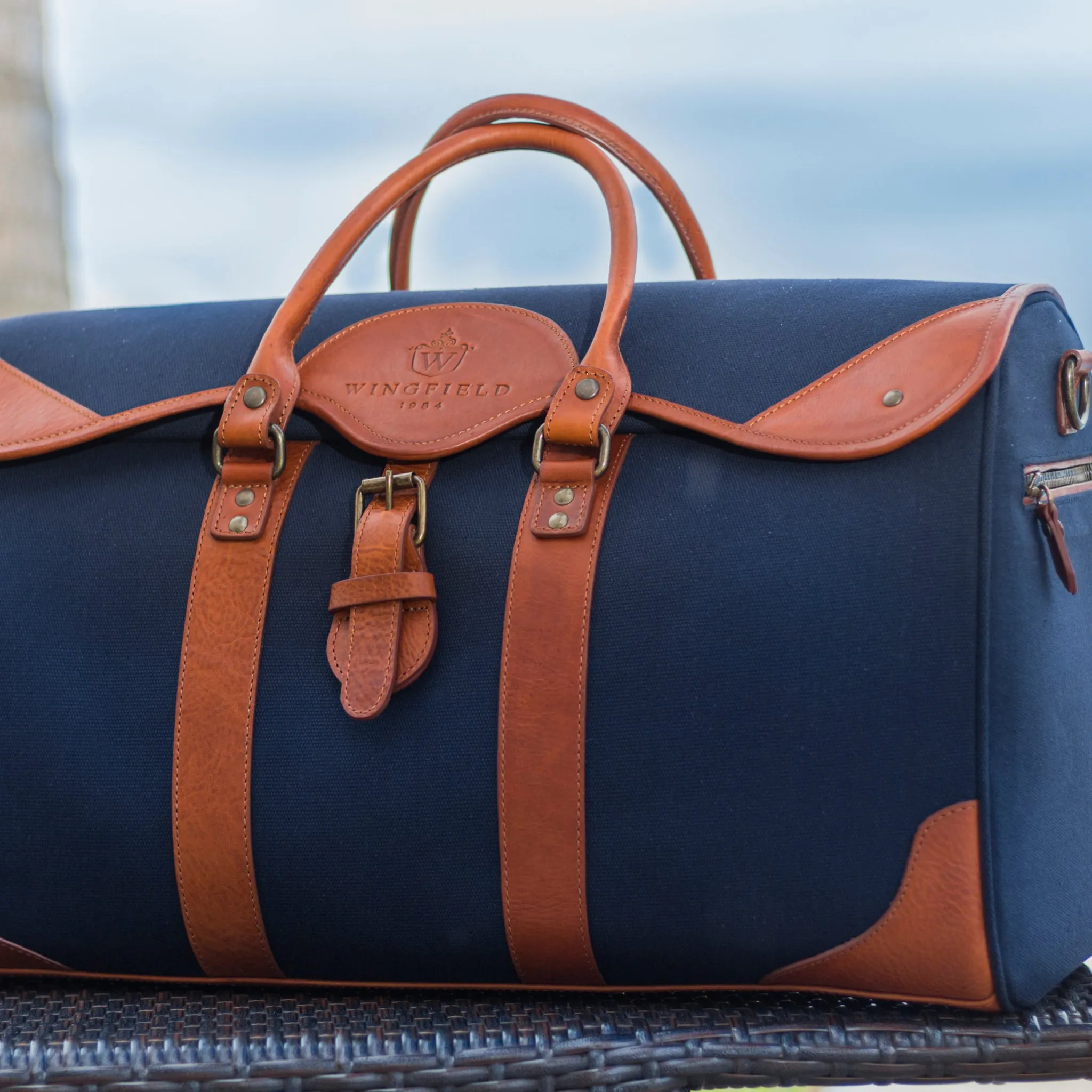 Wingfield Large Canvas & Leather Duffel Bag