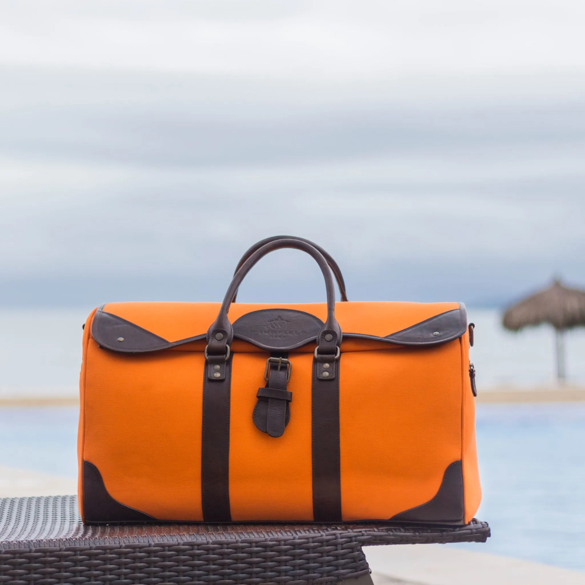 Wingfield Large Canvas & Leather Duffel Bag