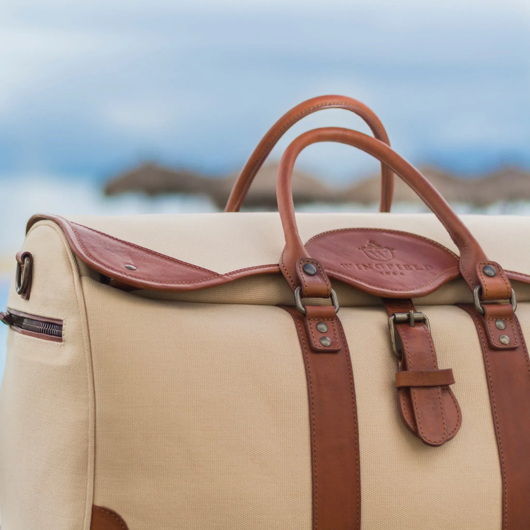 Wingfield Large Canvas & Leather Duffel Bag