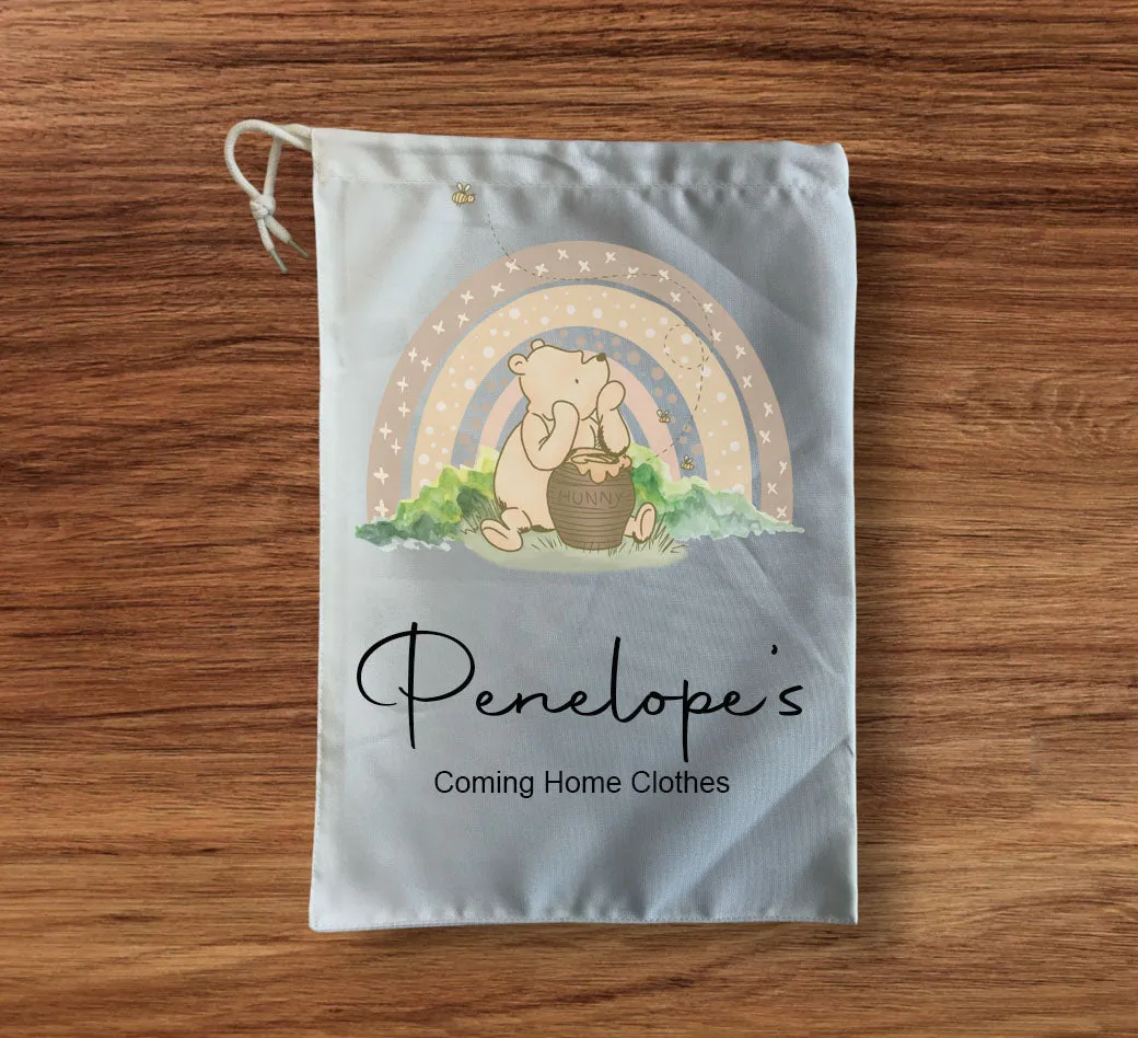 Winnie the Pooh Personalised Storage bag medium size