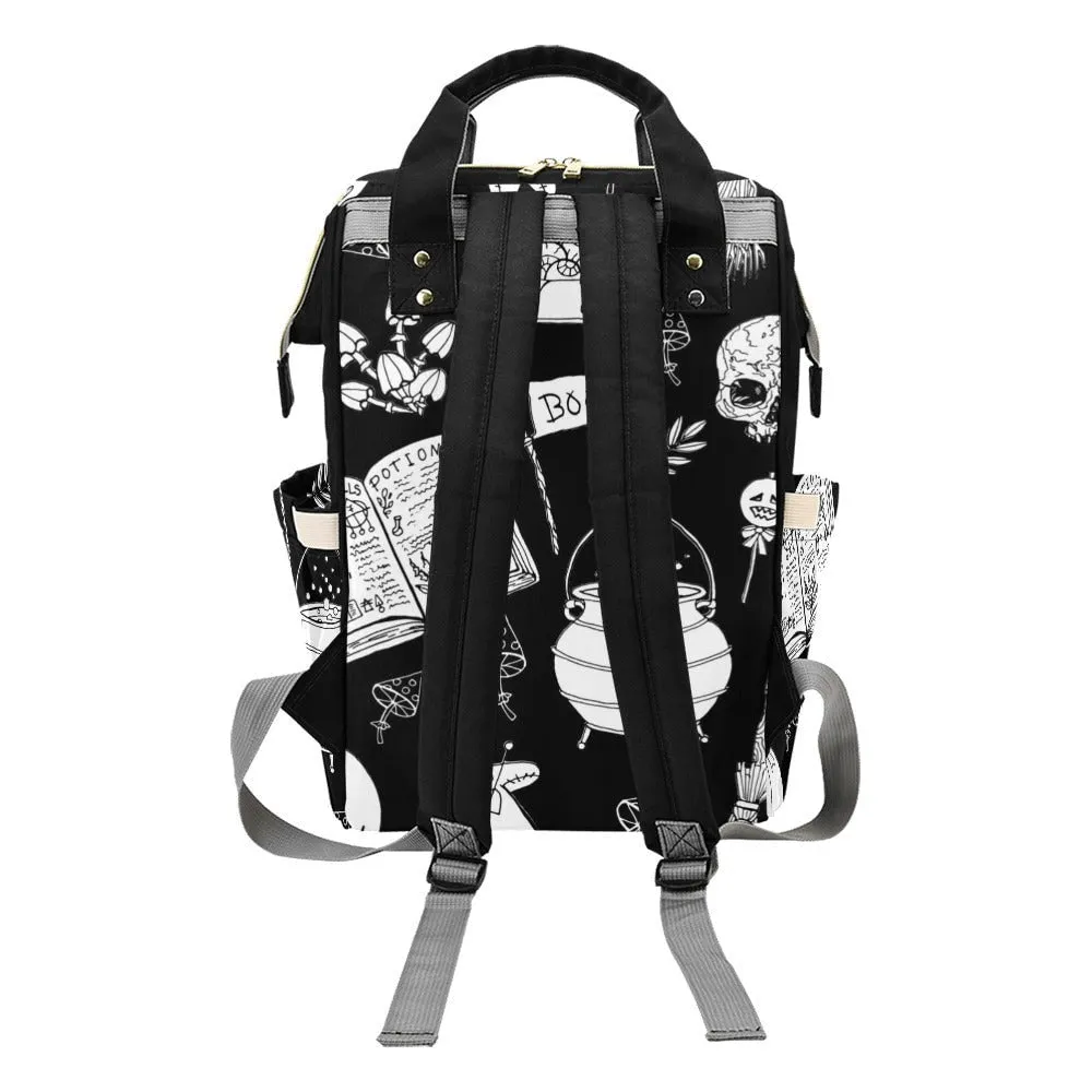 Witchy Diaper Backpack Goth Baby Stuff WItchy Baby Bag Creepy Cute Spoopy Cats Nappy Bag Spooky Cute Diaper Bag WItchy Mom Baby Gifts