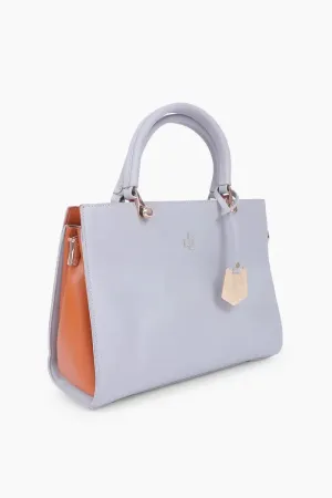 Women’s Luxe Structured Handheld Bag( Grey )